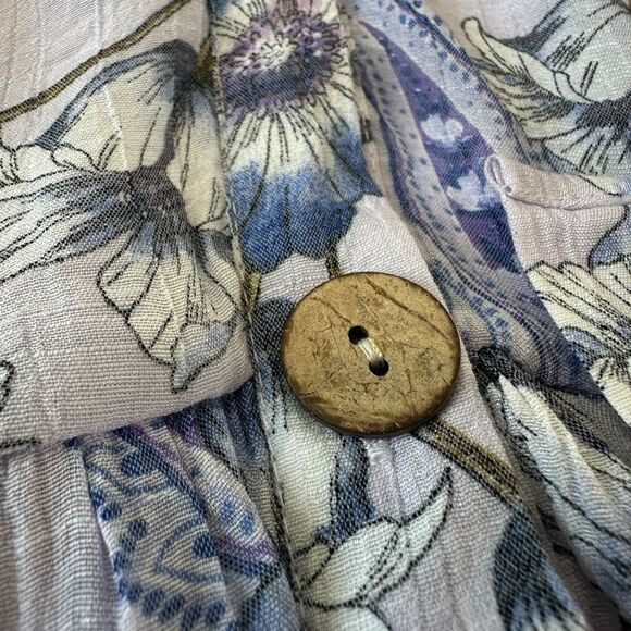 Mlle Gabrielle Lilac Floral Midi Skirt, Large - Picture 7 of 9